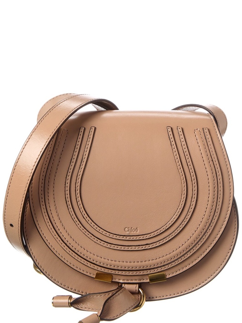 Chloé Tan Leather Crossbody Saddle Bag